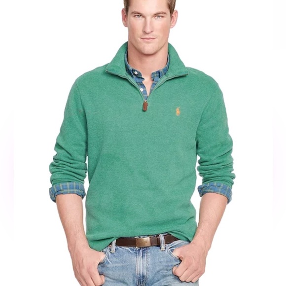 Polo Ralph Lauren green French rib pullover - Picture 7 of 7